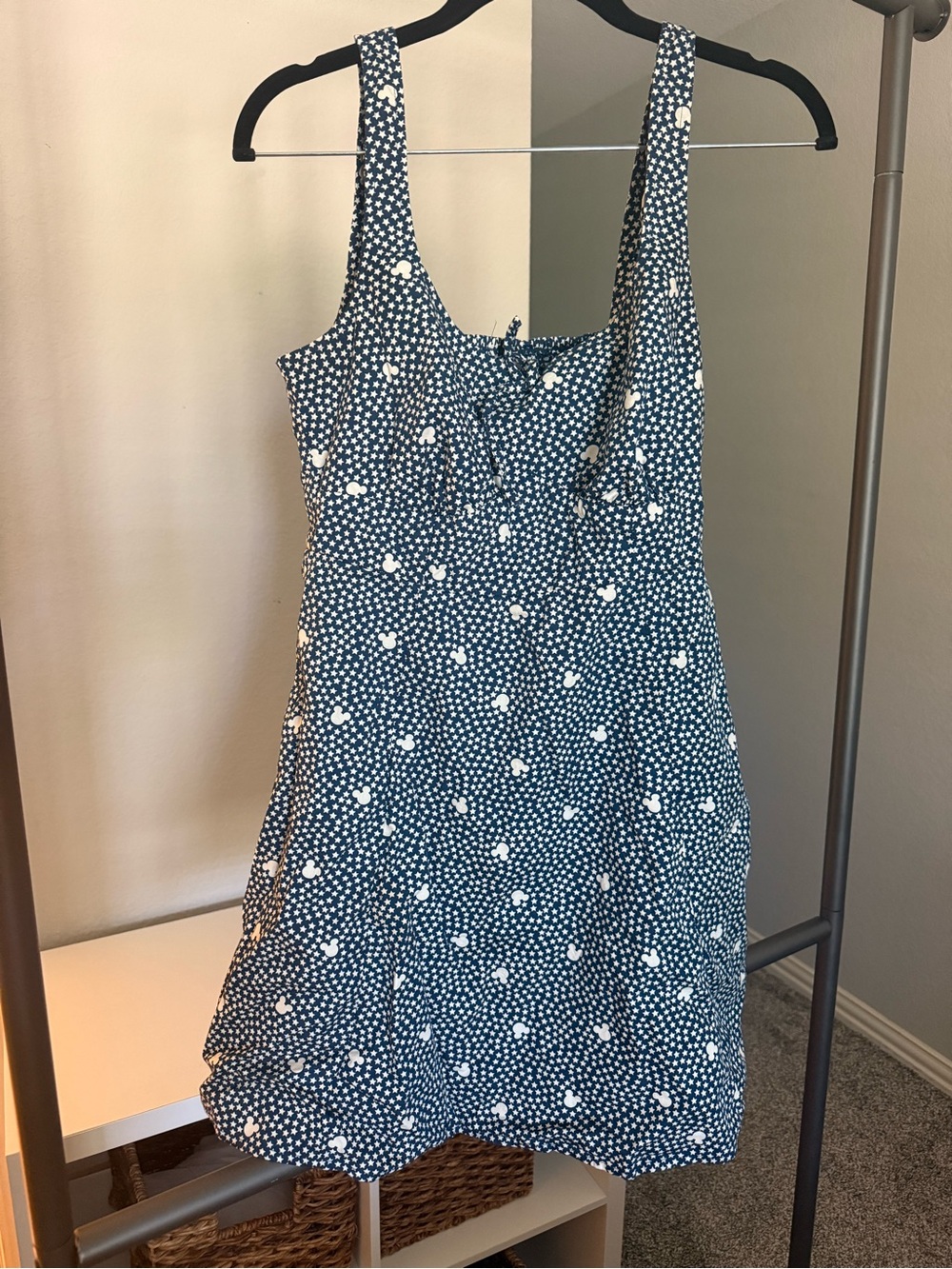 Blue Mickey Mouse Dot Woman’s Dress
